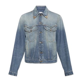 Versace Denim shirt with appliqu&eacute;s - male - Versace - Denim Jackets - Blue - XL - Jackets