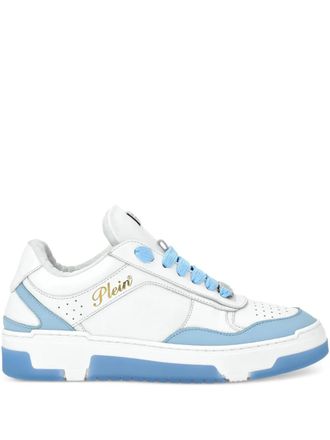 Philipp Plein leather-panelled sneakers - unisex - Calf Leather/Calf Leather/Rubber - 36 - White