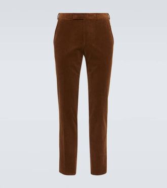 Ermenegildo Zegna Cotton and cashmere corduroy slim pants