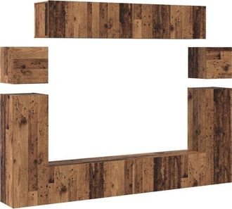 vidaXL Vidaxl - tv Cabinet 8 pcs Brown 30.5 x 30 x 90 cm Solid oak wood