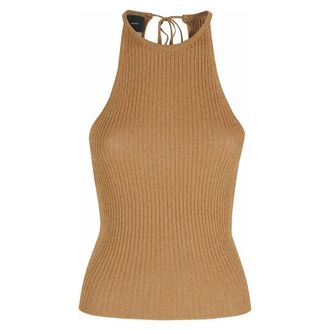 Pinko Pinko, Tops, Dames, Bruin, L, Polyester, Linum Top