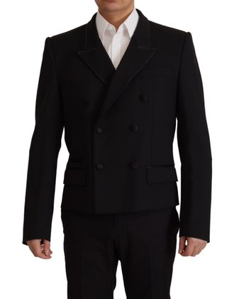 Dolce & Gabbana Zwart Dubbelzijdig Colbert Herenjas