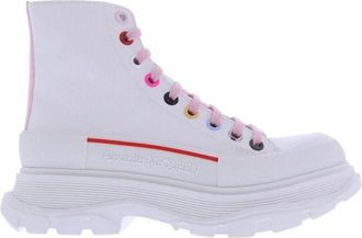 Alexander McQueen Slick Multi Tread Schoenen - Dames - Veterlaarzen - Wit - 40 EU - Schoenen