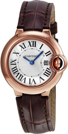 Cartier Pre-owned Cartier Ballon Bleu Silver Dial 18kt Rose Gold Ladies Watch W6900256