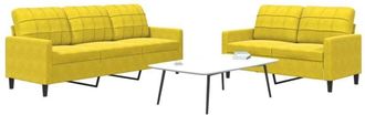 vidaXL Vidaxl - Juego De Sof&aacute;s Con Cojines 2 Piezas Terciopelo Amarillo