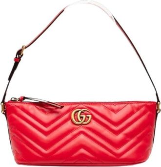 Gucci Pre-owned Shoulder Bags, female, Red, Size: ONE SIZE Pre-owned Vintage Shoulder Bag