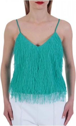 Pinko Pinko, Dames, Tops, Groen, Maat: XS Poliester