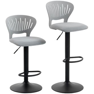 HOMCOM Taburetes de bar 40.5x43x105 cm gris