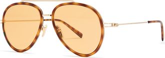 Gucci Aviator-style Sunglasses - Brown Havana - One Size