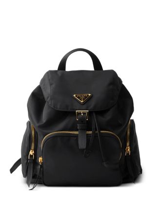 Prada small zip backpack - Black