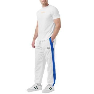 Lacoste Rechte trainingsbroek voor heren met streep aan de zijkant (Wit)