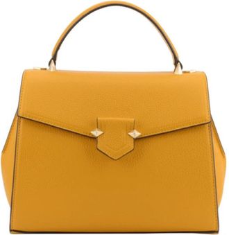 Pourchet S&egrave;vres Medium Tas - Dames - Handtassen - Geel - ONE Size - Leer - Tassen