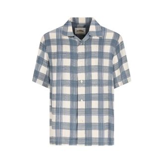 Jil Sander Short Sleeve Shirts, male, Blue, Size: L Shirt 198