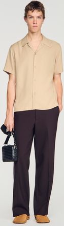 Sandro Loose-fit shark collar shirt