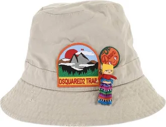 Dsquared2 Grey Embroidered Logo Bucket Hat