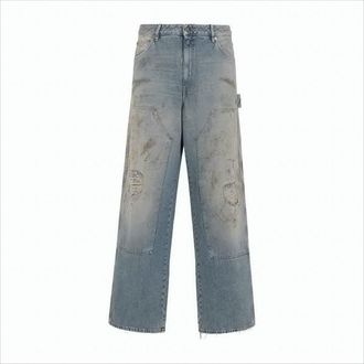 Golden Goose Distressed Relaxed Fit Denim Pants