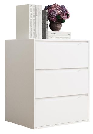 VCM Cofre De Madera De Cajones Aparador Con Cajones Mesita De Noche Dimensiones Aprox. Al. 78 X An. 65 X P. 48 Cm - Malira L (blanco) - Vcm