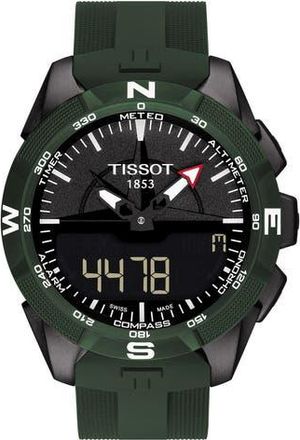 Tissot T-Touch Expert Solar Multifunction Smartwatch, 45mm in Green/Black at Nordstrom Rack