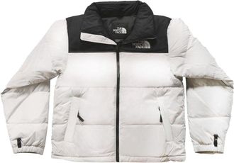 North face puffer jacket white and black online