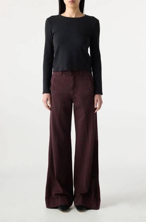 Amo Frida Trouser In Aubergine