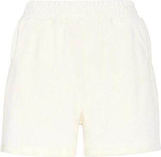 Plein Sport Jogging Shorts - Dames - Korte sportbroeken - Wit - L - Katoen - Fitness