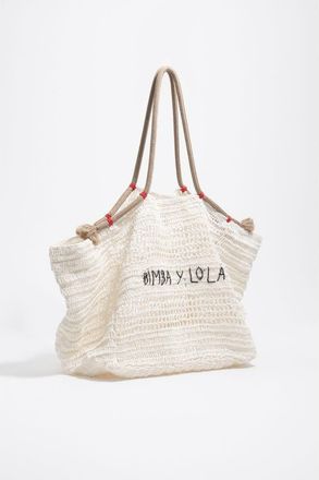 Bimba & Lola Large Paper Shoulder Bag in White at Nordstrom