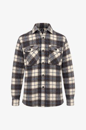 Genti Overshirt Uptown Box Fit | Donkerbruin Geruit