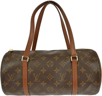 Louis Vuitton Papillon Handbag Monogram Canvas Brown Canvas Handbag (Pre-Owned)