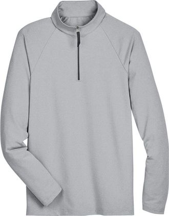 Devon & Jones CrownLux Performance Clubhouse Micro-Stripe Quarter-Zip Pullover
