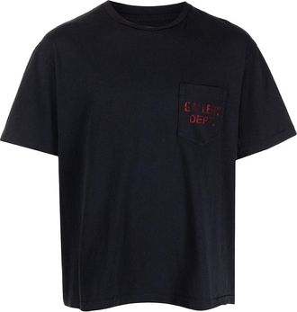 Gallery Dept. logo-print pocket T-shirt - men - Cotton - M - Black