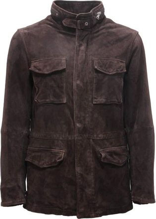 The Jack Leathers Vintage Brownie Su&egrave;de Field Jacket - Heren - Zomerjassen - Bruin - M - Su&egrave;de - Jassen