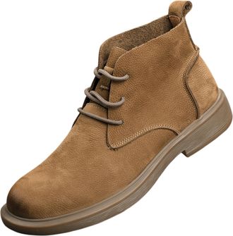 Generic Chukka Boots Fashion and Comfort Casual Lace Up Oxfords Ankle Boots (6.5,Khaki)