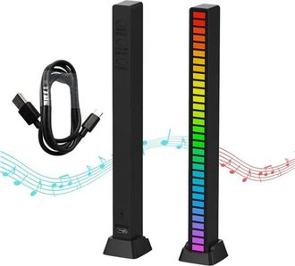 Trade Shop Trade Shop - Barra Luminosa Luci Led Rgb 32 Led Strisce Con 18 Colores Sala Giochi Pc Tv Auto