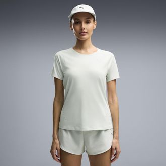Puma T-shirt RUN CLOUDSPUN da donna, Abbigliamento, Verde, XXS