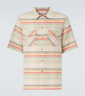 God's True Cashmere Seaside Gauze striped cashmere shirt