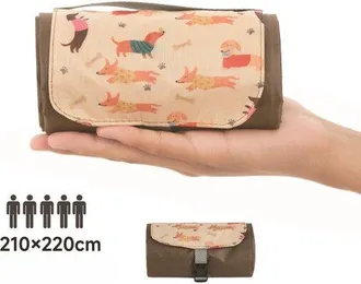 OEM Manta De Picnic, Impermeable, Ultraligera Y Compacta, Manta Verde Para Exteriores, Acampadas, Playa Y Senderismo, Verde Oscuro, 150 X 210 Cm