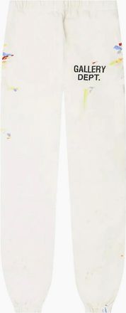 Gallery Dept. Mens Gallery Dept GD Logo Hand Painted Joggers in White - Size: 33/32/32