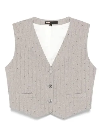 Maje pinstriped vest - Grey