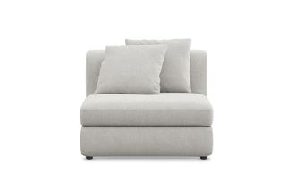 Castlery Fable Armless Sofa Customized, Performance Fleece, Medium Grey, Spill Resistant, Ultra Deep Seats for Castlery