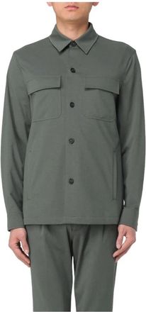 Manuel Ritz Stretch Katoen Jersey Shirt Jacket - Heren - Zomerjassen - Groen - 3XL - Katoen - Jassen