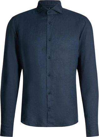 Joop Linnen Overhemd - Heren - Casual Overhemden - Blauw - XL - Linnen - Overhemden