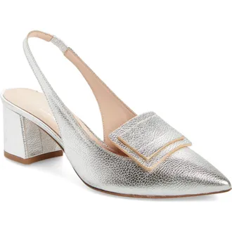 Bells & Becks Luna Slingback Pump in Silver at Nordstrom, Size 36.5