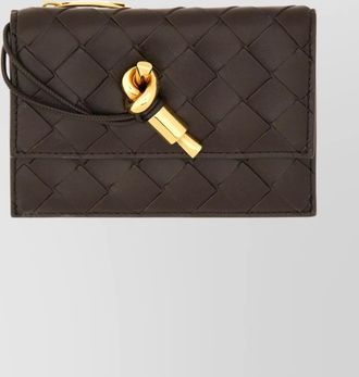 Bottega Veneta woven zip pocket card holder