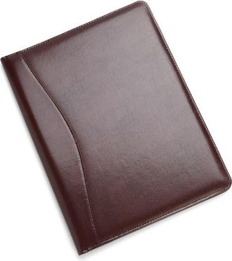 Royce Leather Leather Writing Portfolio Cover in Burgundy at Nordstrom