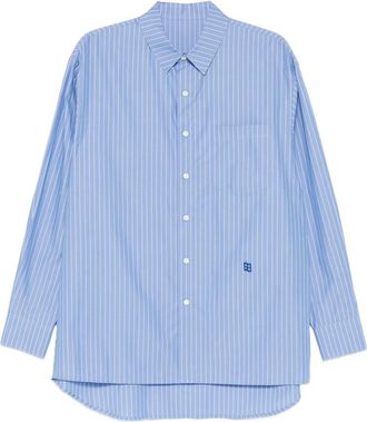 Ader Error striped pocket shirt - unisex - Cotton - S - Blue
