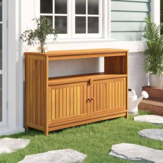 vidaXL Vidaxl - Tavolo Consolle da Giardino 110x35x75 cm Legno Massello Acacia