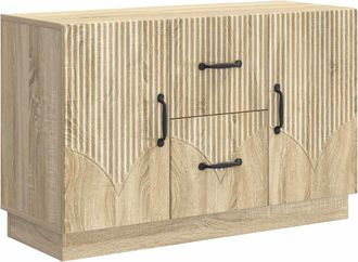 vidaXL Aparador Roble Sonoma 89 X 34,5 X 57 Cm Madera De Ingenier&iacute;a Vidaxl