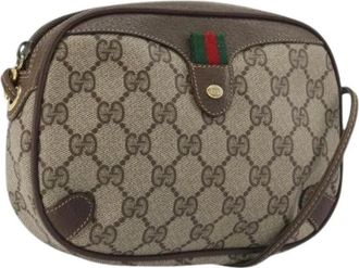Gucci Pre-owned Vintage Shoulder Bag - Dames - Vintage Schoudertas - Bruin - ONE Size - Leer - Vintage