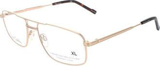 Pierre Cardin Mens Gold Tone Rectangular Eyeglass Frames PC68810J5G58