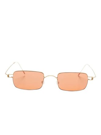 Lindberg 8220 titanium zonnebril met rechthoekig montuur - Goud